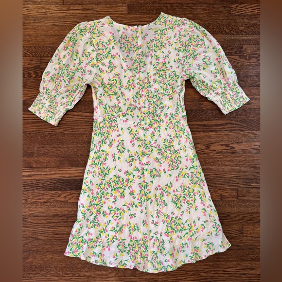 RIXO for Target Green and White Feminine Preppy Floral Mini Dress Size 0 - Picture 9 of 9